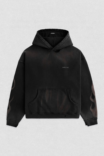 Flame Black Tommy Hoodie